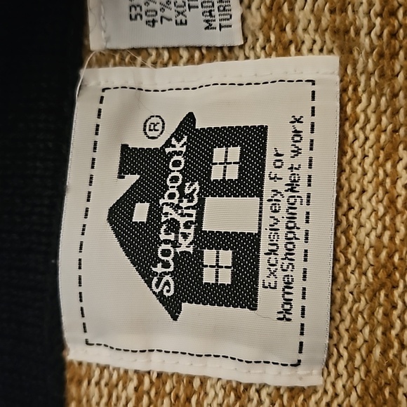 VTG STORYBOOK KNITS 1980s African Tribal Animal Print Marled Cardigan Sweater - Picture 13 of 16